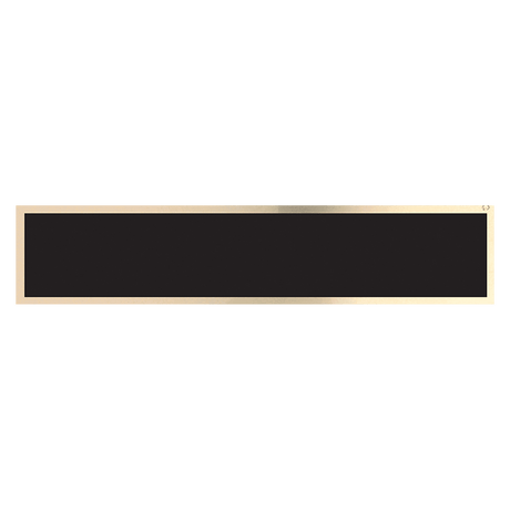 9 1/2" x 1 3/4" Black/Gold Brass Plate for 10 1/2" Desk Wedges