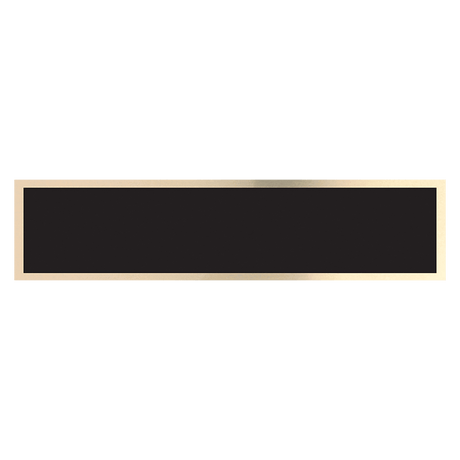 7 1/2" x 1 3/4" Black/Gold Brass Plate for 8 1/2" Desk Wedges
