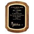 8" x 10 1/2" American Walnut Plaque with Gold Florentine Border Design LaserFX Plate