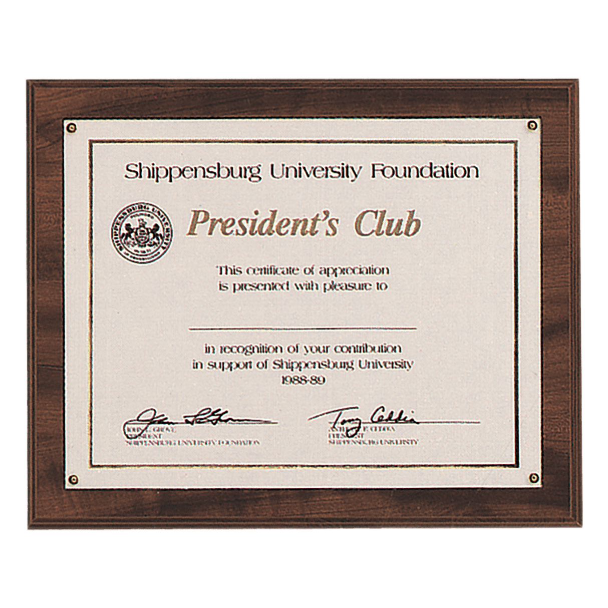 10 1/2" x 13"  Holds 8 1/2" x 11" American Walnut Finish Photo/Certificate Holder