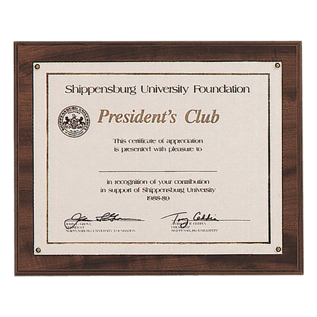 10 1/2" x 13"  Holds 8 1/2" x 11" American Walnut Finish Photo/Certificate Holder
