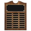 11" x 15" American Walnut Roster Plaque w/ 24 Plates