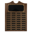 14" x 20" American Walnut Roster Plaque w/ 36 Plates