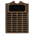 14" x 20" American Walnut Roster Plaque w/ 40 Plates