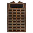 14" x 25" American Walnut Roster Plaque w/ 60 Plates