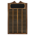 14" x 25" American Walnut Roster Plaque w/ 72 Plates