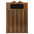 20" x 30" American Walnut Roster Plaque w/ 80 Plates