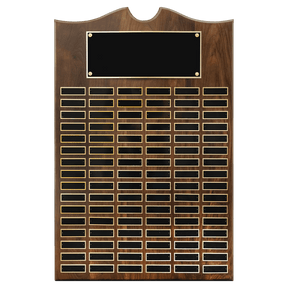 20" x 30" American Walnut Roster Plaque w/96 Plates