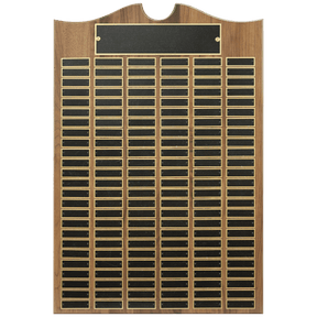 20" x 30" American Walnut Roster Plaque w/ 150 Plates
