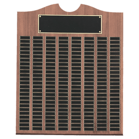 28" x 35" American Walnut Roster Plaque w/200 Plates