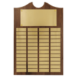 14" x 20"/Plates 7/8" x 2 3/4" American Walnut 48 Plate Perpetual Plaque with Brushed Brass Plates