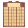 20" x 30"/Plates 7/8" x 2 3/4" American Walnut 150 Plate Perpetual Plaque with Brushed Brass Plates