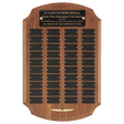 12" x 18"/Plates 1" x 2" American Walnut 40 Plate Perpetual Plaque with Black Brass Plates/Gold Trim