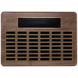 15" x 21"/Plates 7/8" x 2 3/4" American Walnut 48 Plate Perpetual Plaque with Black Brass Plated Steel Plates
