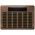 15" x 21"/Plates 7/8" x 2 3/4" American Walnut 60 Plate Perpetual Plaque with Black Brass Plated Steel Plates