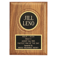 Jewelers Black Laserable Black Plate and 2 1/2" Disc on an American Walnut Plaque- Sheffield Series