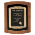 14" x 17" American Walnut Frame with Black Velour Background and Back Laser Engravable Plate in an Antique Bronze Finished Frame Casting