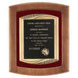 14" x 17" American Walnut Frame with Maroon Velour Background and Black Laser Engravable Plate in an Antique Bronze Finished Frame Casting