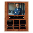 10 1/2" x 13" American Walnut 12 Plate Photo Plaque w/Black Brass Plates-Holds 5" x 7" Photo