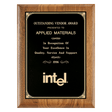 Walnut Plaque with Gold Border Laserable Black Brass 9" x 12" Coventry Series American Plate