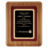 Walnut Airflyte Frame w/Maroon Velour & Black 12" x 15" American Florentine LaserFX Plate