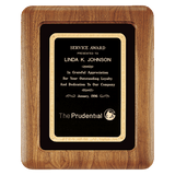 Walnut Airflyte Frame w/Black Velour & Black 12" x 15" American Florentine LaserFX Plate