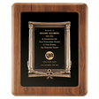 14" x 17" American Walnut Frame w/Black Back/Antique Bronze Cast Frame/Black Brass Plate