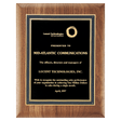9" x 12" American Walnut Plaque with Black/Gold Florentine Border Textured Black LaserFX Plate