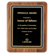 7" x 9" American Walnut Plaque with Black/Gold Florentine Border Textured Black LaserFX Plate