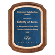 7" x 8" Coventry Series American Walnut Plaque with Gold Border Sapphire LaserFX Plate