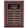 9" x 12" Airflyte Cherry Finish Perpetual Plaque with 12 Gold Border Black Laserable Brass Perpetual Plates
