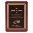 9" x 12" Rosewood Piano Finish Plaque with Black/Gold Florentine Design LaserFX Plate