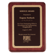 8" x 10 1/2" Rosewood Piano Finish Plaque with Black/Gold Florentine DesignLaserFX Plate