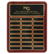 12" x 15" Rosewood Piano Finish 24 Plate Perpetual Plaque with Laserable Black Brass Plates