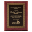 11" x 14" Rosewood Piano Finish Plaque w/Antique Bronze Cast Frame and Black Brass Plate