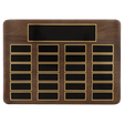 15" x 21"/Plates 1 1/2" x 3 3/4" American Walnut 24 Plate Perpetual Plaque with Black Brass Plates