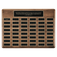20" x 30"/Plates 1 1/2" x 3 3/4" American Walnut 48 Plate Perpetual Plaque with Black Brass Plates