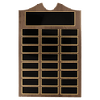 14" x 20"/Plates 1 1/2" x 3 3/4" American Walnut 24 Plate Perpetual Plaque with Black Brass Plates