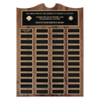 14" x 25"/Plates 1 1/2" x 3 3/4" American Walnut 36 Plate Perpetual Plaque with Black Brass Plates