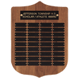 12" x 16"/Plates 7/8" x  2 1/2" American Walnut 36 Plate Perpetual Plaque with Black Brass Plates