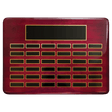 Rosewood Piano Finish 36 Plate Perpetual Plaque with Black Brass 15" x 21"/Plates 7/8" x 2 3/4" Plates