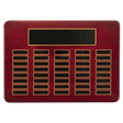 11" x 21"/Plates 7/8" x 2 3/4" Rosewood Piano Finish 40 Plate Perpetual Plaque with Black Brass Plates