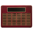 15" x 21"/Plates 7/8" x 2 3/4" Rosewood Piano Finish 48 Plate Perpetual Plaque with Black Brass Plates