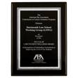 9" x 12" Airflyte Black Piano Finish Plaque with Black Laser Engravable Aluminum Florentine Silver Border Plate