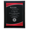 7" x 9" Airflyte Black Piano Finish Plaque with Red Border Acrylic Plate
