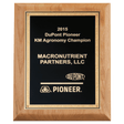 7" x 9" Natural Alder Wood Plaque with Black Textured Gold Florentine Bordered LaserFX Plate