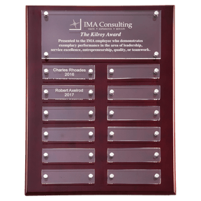 9x12 Rosewood High Gloss Plaque with Acrylic Engraving Plates
