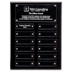 Black High Gloss Plaque with 12 Acrylic Engraving Plates