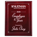 Rosewood 8x10 High Gloss Plaque wtih Acrylic Engraving Plate