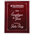 9x12 Rosewood High Gloss Plaque with Acrylic Engraving Plate